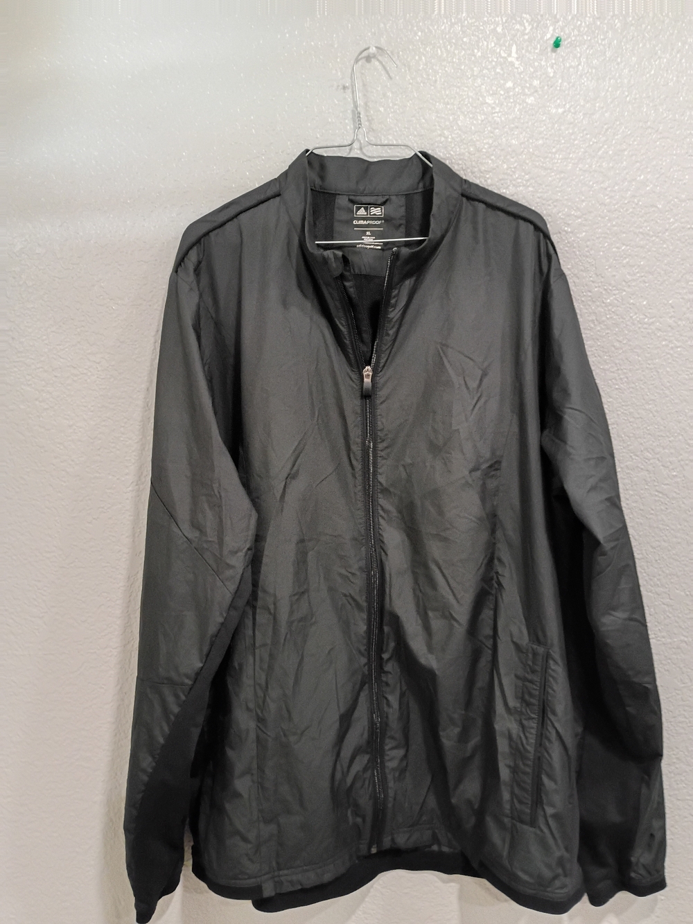 Adidas Men's Black Shadowmoss Plantations Lightweight Zip-Front Jacket XL
